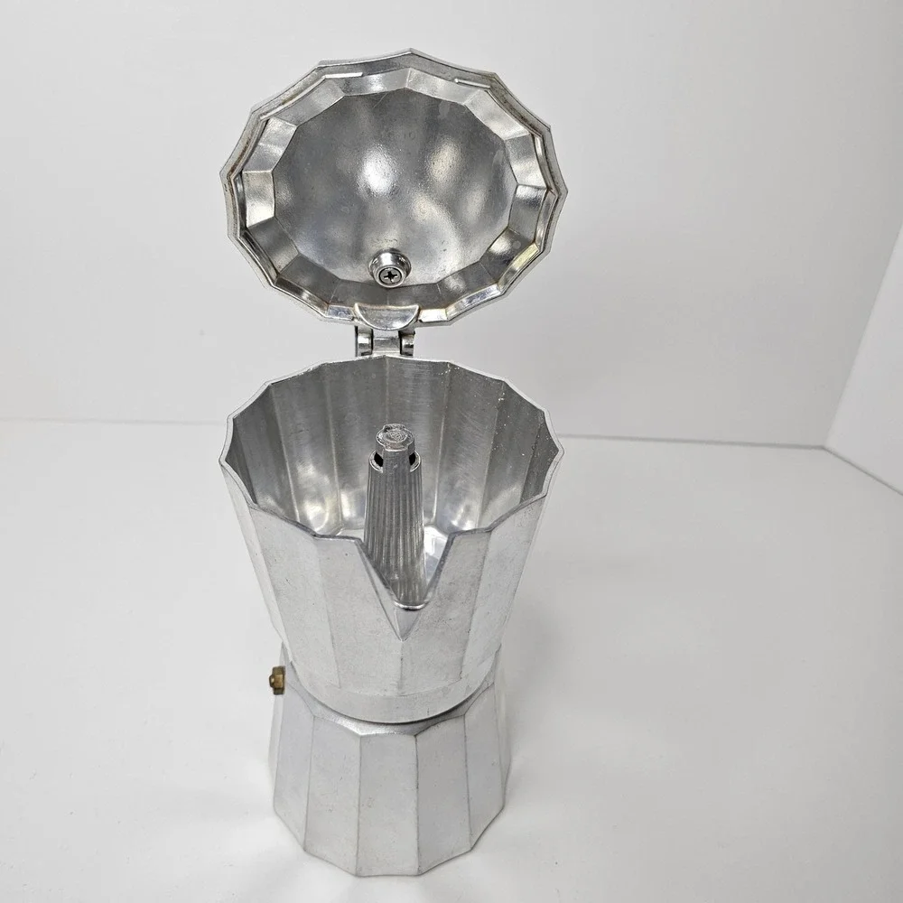 BRA Aluminum 6 cup Espresso Maker Moka Pot Stovetop Coffee